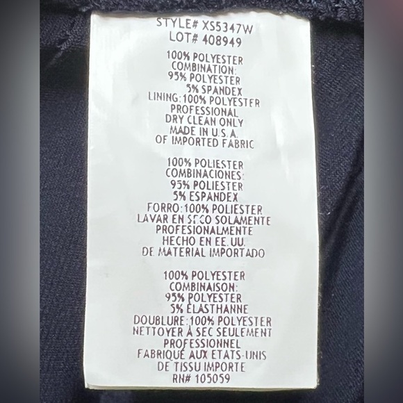 Xscape Navy Blue Formal Chiffon Dress (22W) - Picture 6 of 7